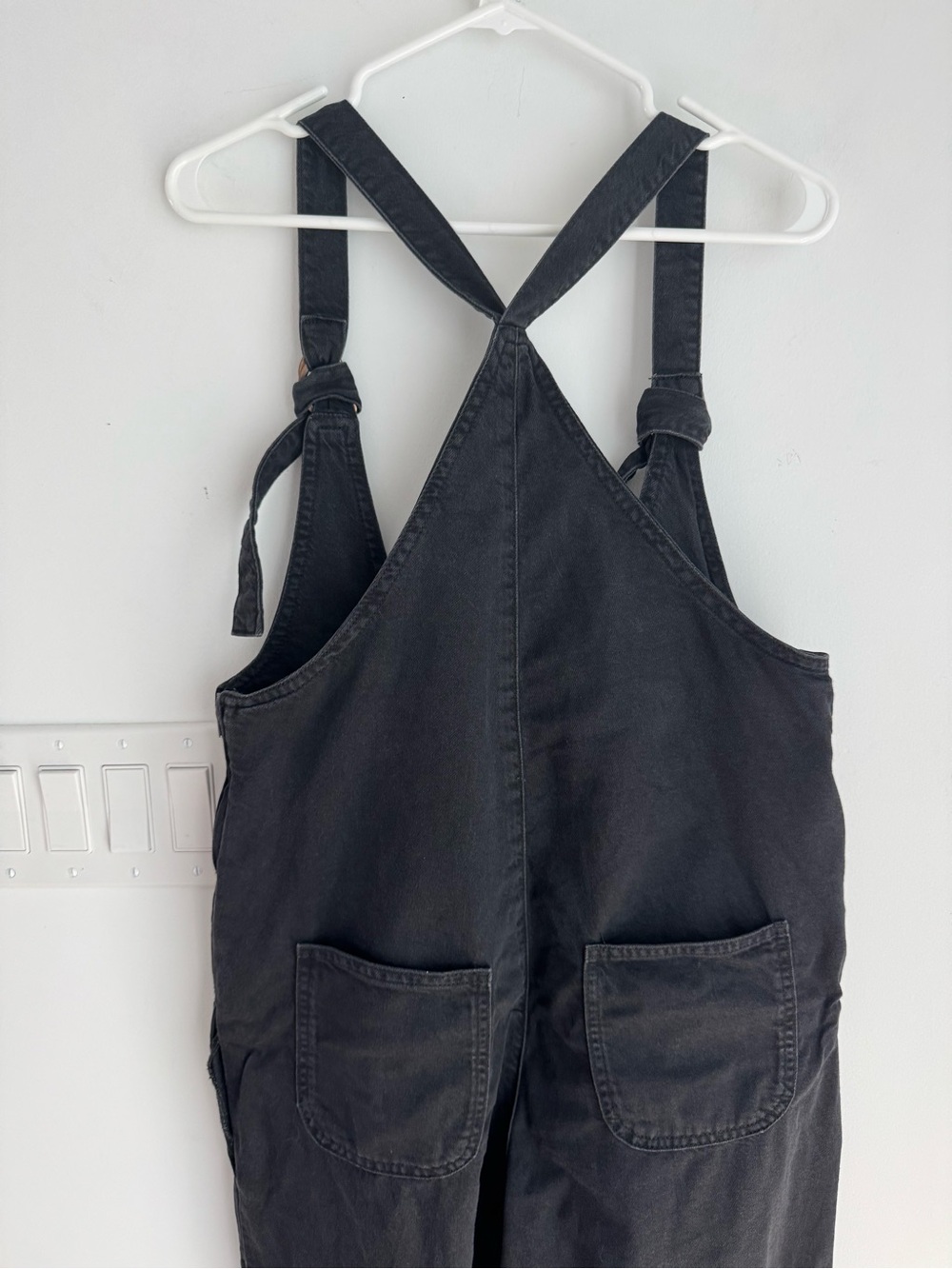 Pilcro Denim Pinafore Jumpsuit Black Women's Sz S Relaxed fit - Picture 9 of 13
